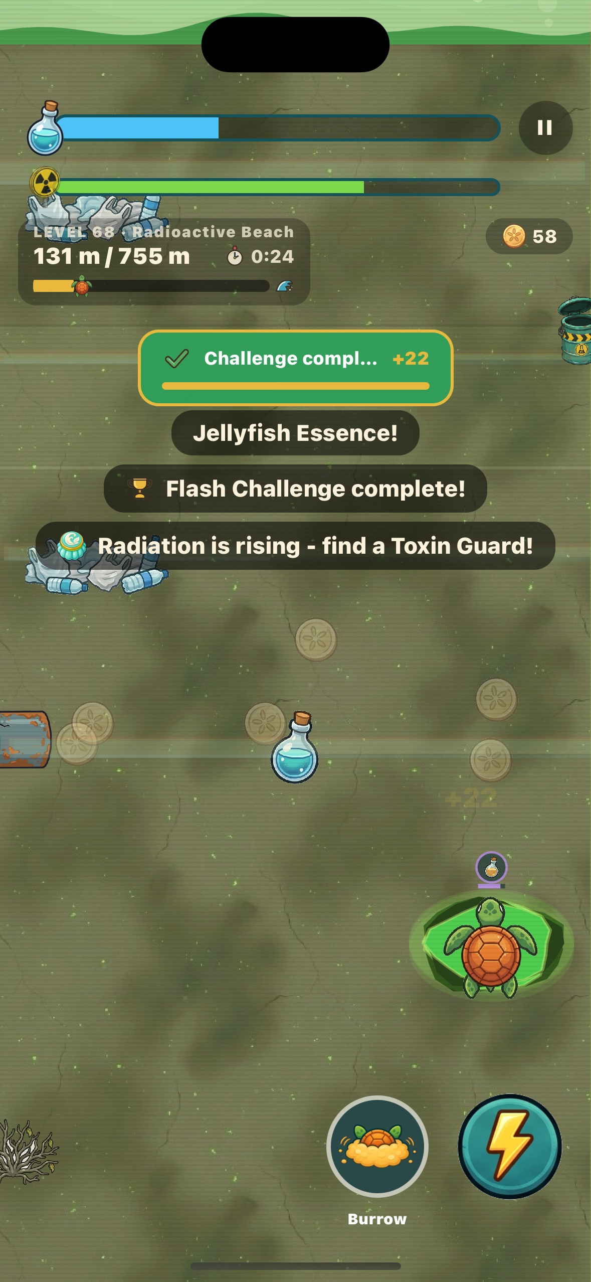 Radioactive Beach gameplay