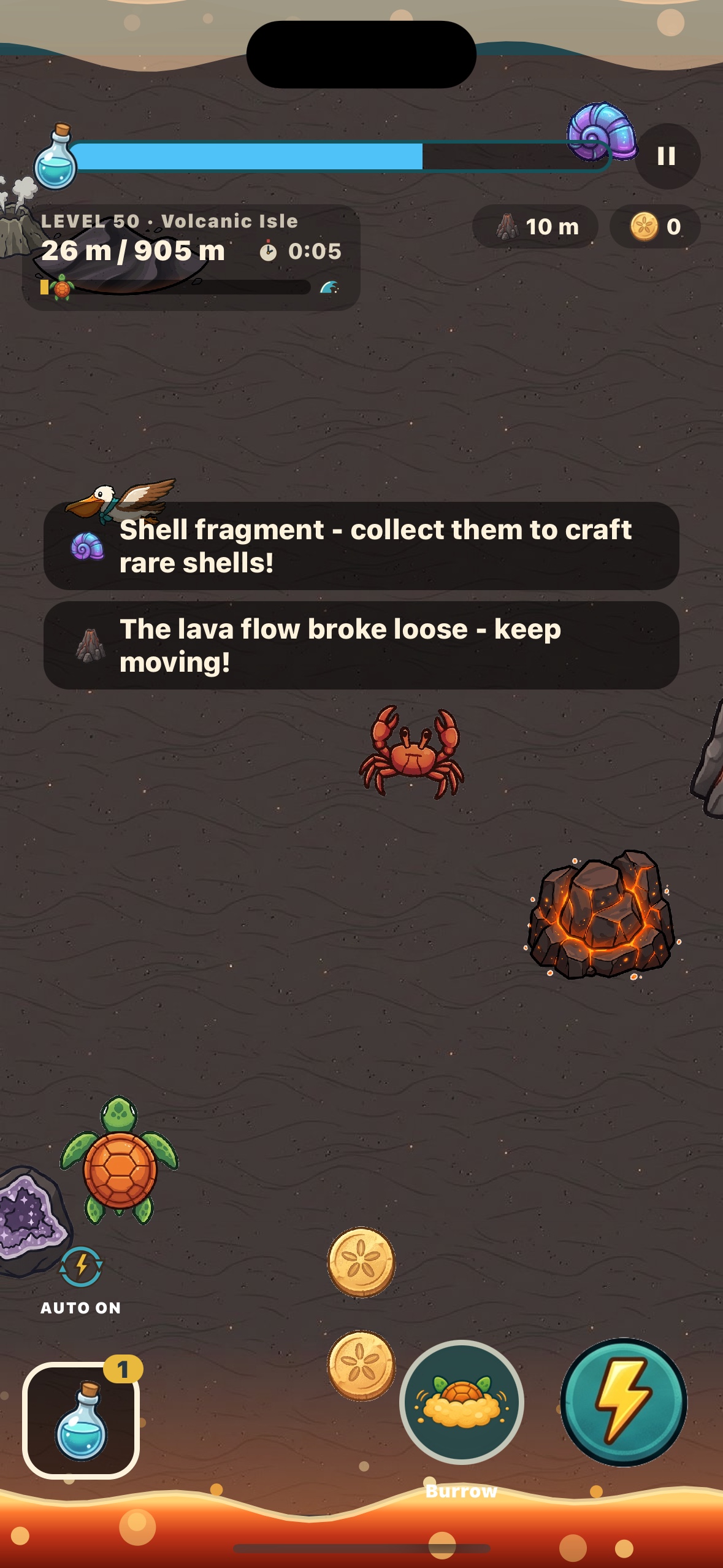 Volcanic Isle gameplay